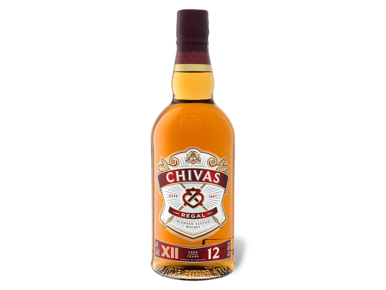Gehe zu Vollbildansicht: Chivas Regal Blended Scotch Whisky 12 Jahre 40% Vol - Bild 2