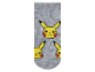 Graue Socken mit Pikachu-Motiv, Pokémon.
