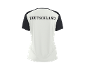 Weißes und schwarzes T-Shirt mit dem Schriftzug „DEUTSCHLAND“ auf dem Rücken