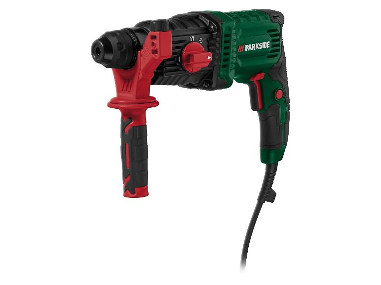 Bohrhammer in Grün, Schwarz und Rot