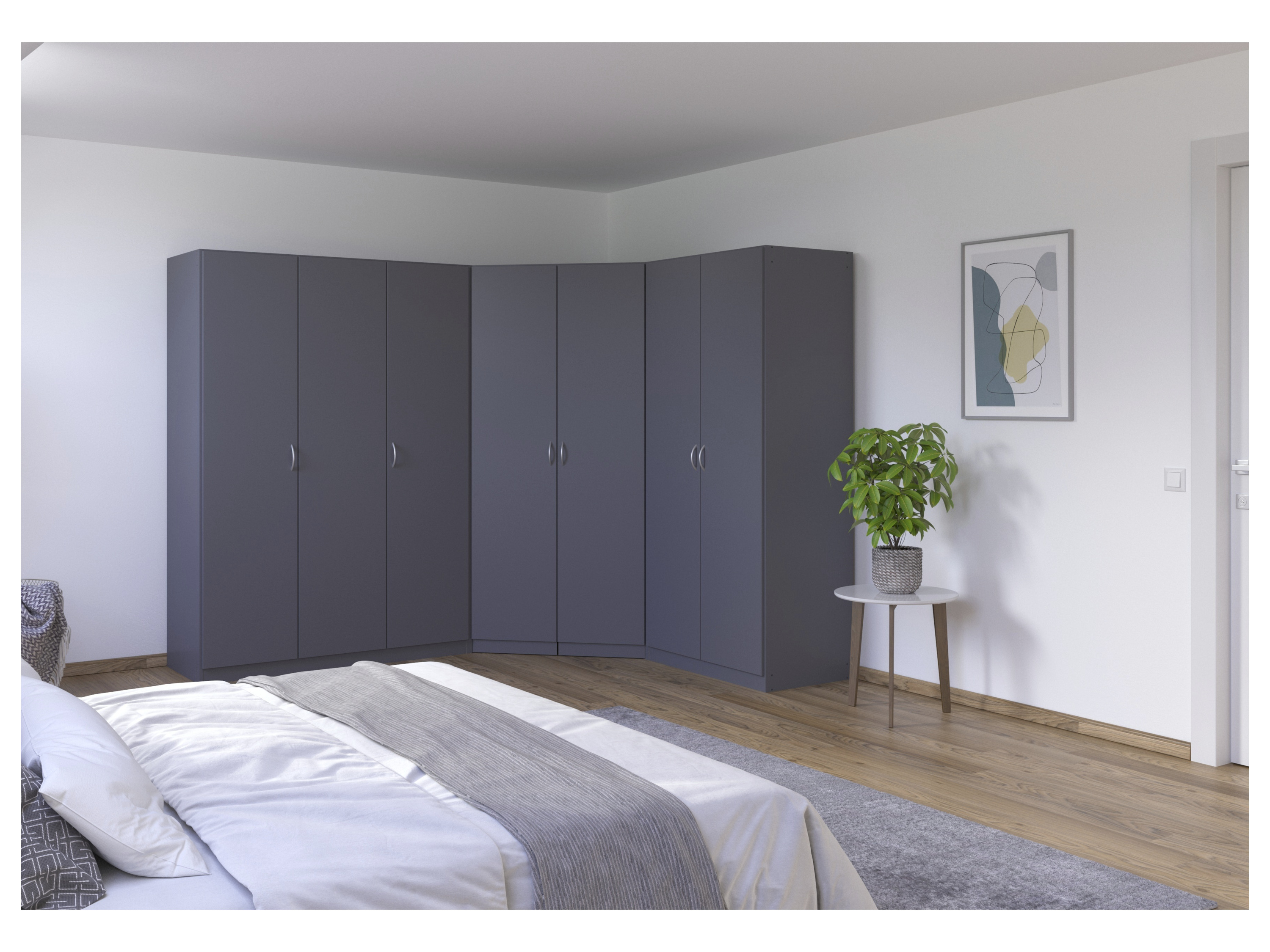 RAUCH BLUE Eckschrank Case (ohne Innen-Aufteilung, grau-metallic) – Bild 2 von 4