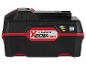 Parkside X20V Team Akku mit Ladezustandsanzeige.