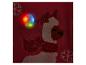 Roter Weihnachtspullover mit Lama-Design und bunten Blinklichtern