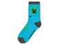 Blaue Minecraft Socken mit Creeper.