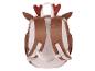 Brauner Kinderrucksack mit Rentiermotiv.