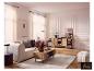 LIVARNO® Couchtisch im Wohnzimmer mit Sofa, Teppich und Sideboard. [KI-generiertes Bild]