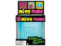 NeeDoh Nice Cube Quetschspielzeug in Verpackung, mit Text „Super Solid Squish!“