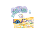 DIY Nagelkunst-Set mit Stitch- und Angel-Designs, Aufklebern und Nagelaccessoires.