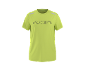 Limettengrünes Sport-T-Shirt mit Logo auf der Brust und reflektierenden Details.
