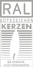 Gütesiegel: Kerzen, EU-Gewährleistungsmarke.