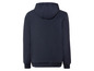 Ein dunkelblauer Hoodie mit Kapuze