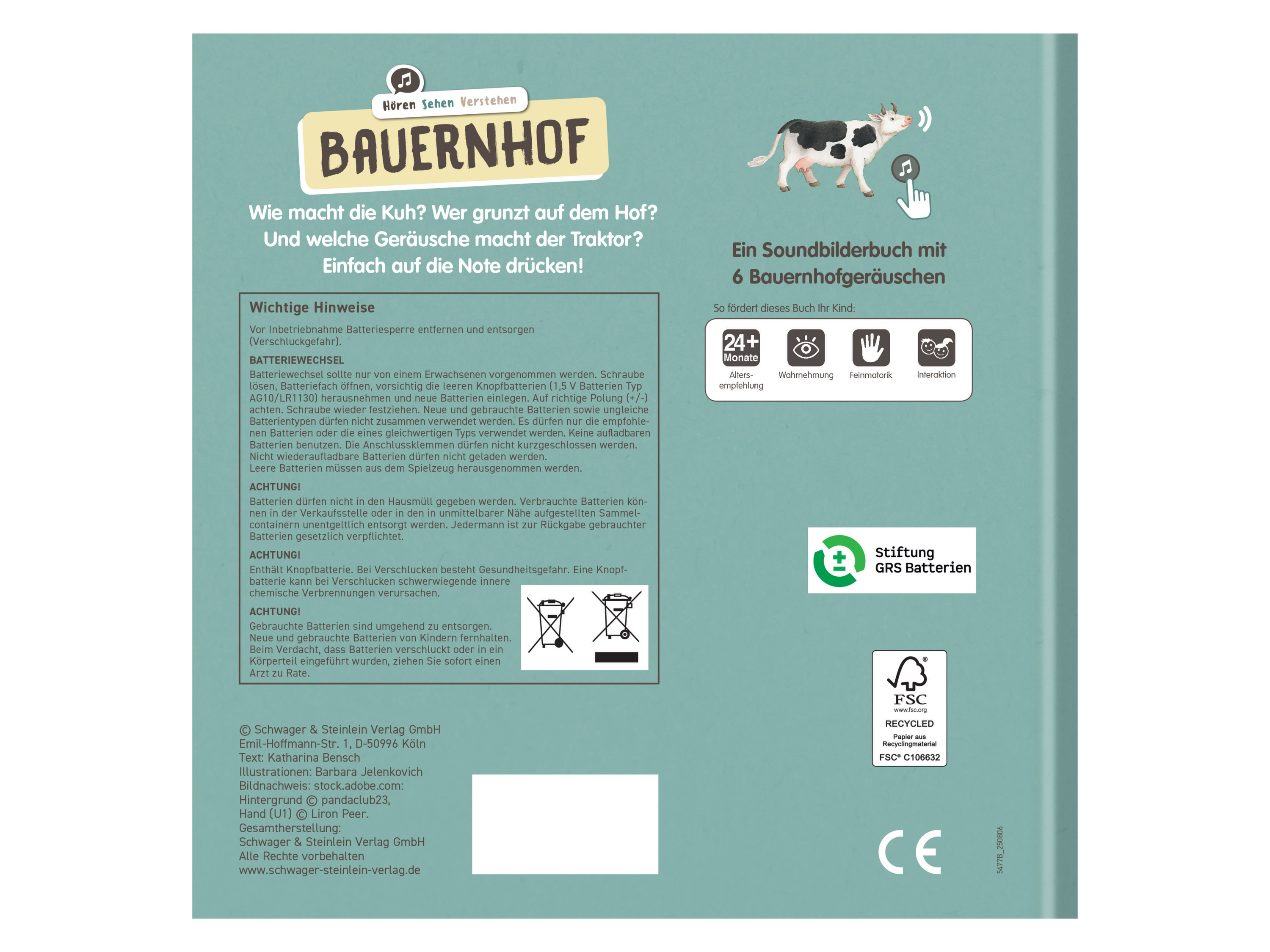 Kleinkinder Soundbücher mit 5-6 Sounds (HörenSehenVerstehen Bauernhof) – Bild 2 von 2