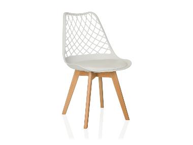 hjh LIVING Besucherstuhl / Schalenstuhl SCANDI HOL Kunststoff Weiß
