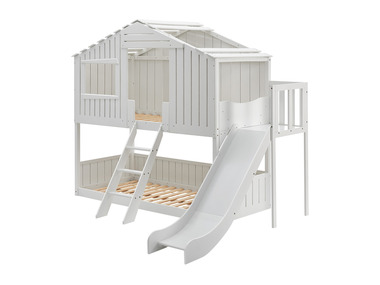 Juskys - Kinder Baumhausbett, multifunktional, weiß, 90 x 200 cm 