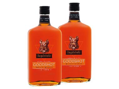 2 x 0,7-l-Flasche Spirituosenpaket Jagdstolz Kräuterlikör Goodshot 38% Vol