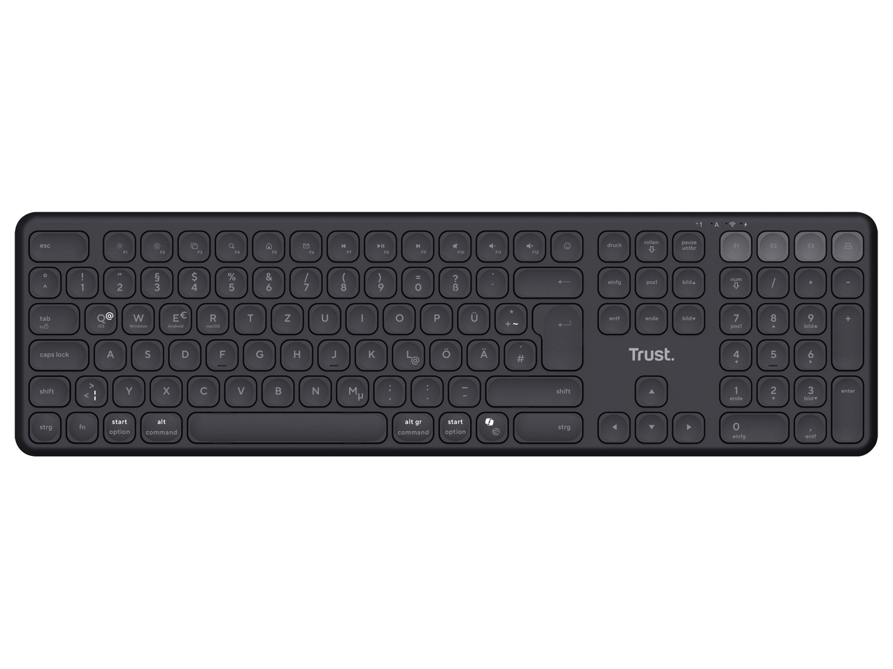 TRUST Vaiya Tastatur für mehrere Geräte, kabellos