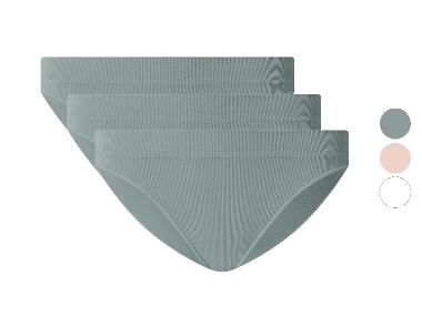 ESMARA® Damen Gerippte Slips, 3 Stück