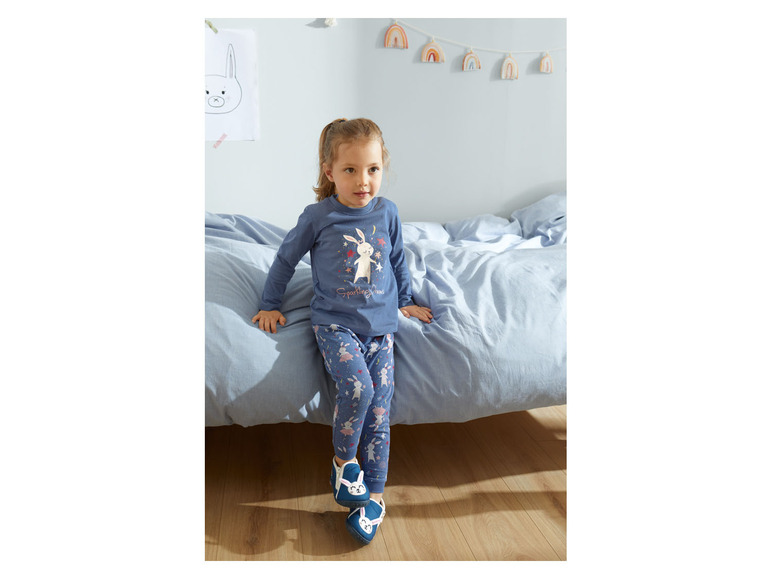 Gehe zu Vollbildansicht: lupilu Kleinkinder Mädchen Pyjama mit Print - Bild 4