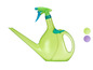 Eine grüne Gießkanne mit Sprühkopf