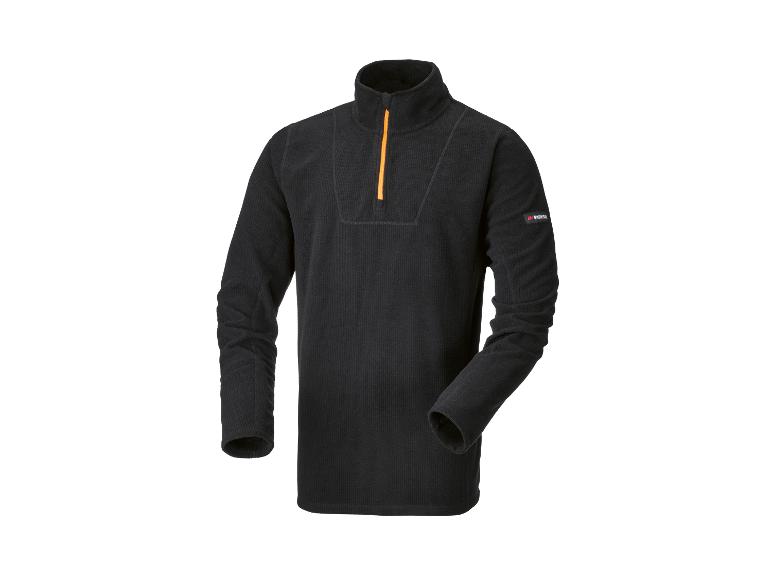 Schwarzes Parkside Herren-Fleece-Sweatshirt mit orangefarbenem Reißverschluss