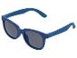 Blaue Sonnenbrille mit dunklen Gläsern