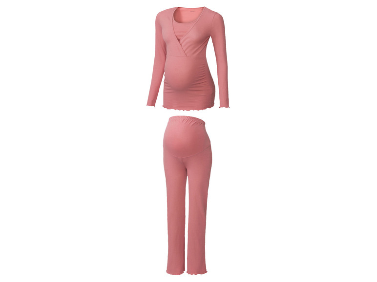Gehe zu Vollbildansicht: esmara Damen Umstandspyjama aus weicher Ripp-Qualität - Bild 7