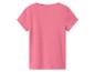 Einfarbiges rosa Damen-T-Shirt, Rückansicht