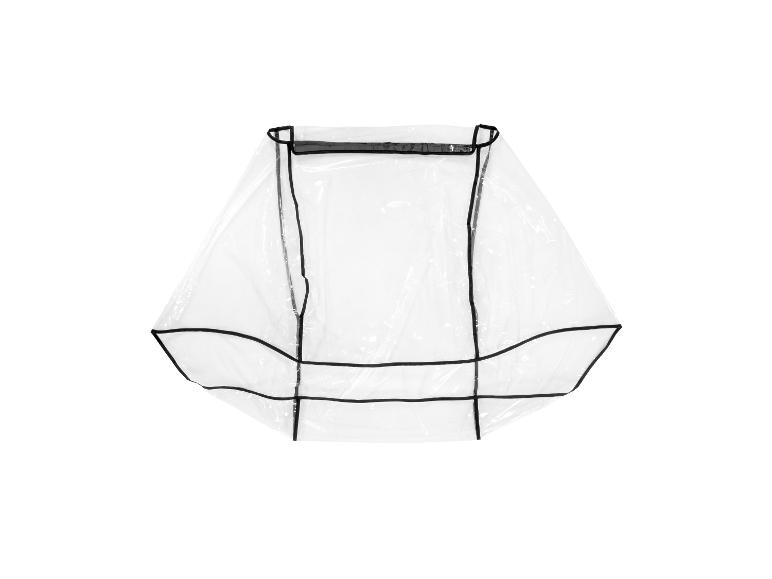 Transparenter Kinderwagen-Regenschutz mit schwarzen Einfassungen