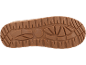 Braune Schuhsohle mit robustem Profil für guten Halt.