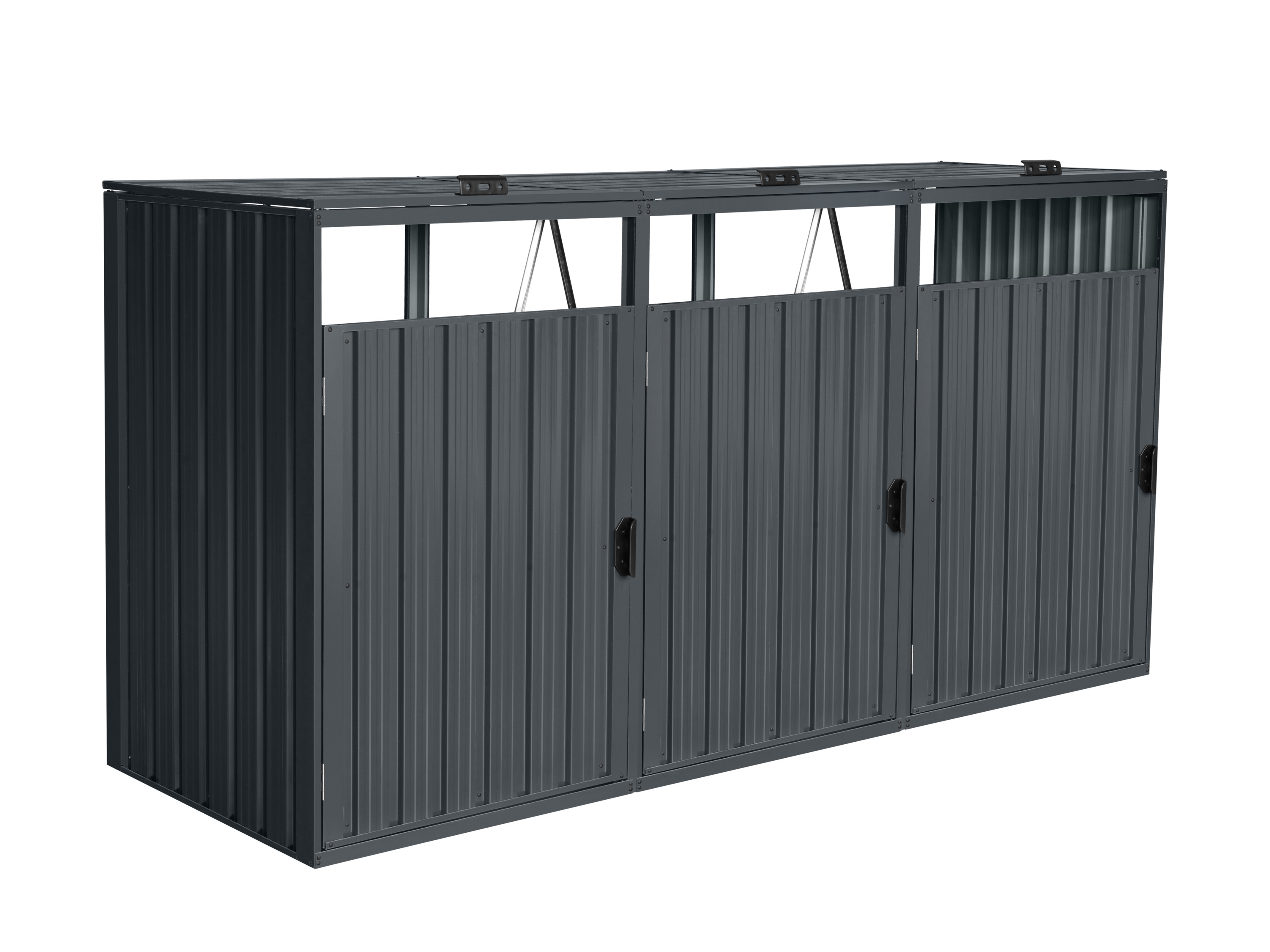 HOME DELUXE Mülltonnenbox CUBO (3 x 240 L)