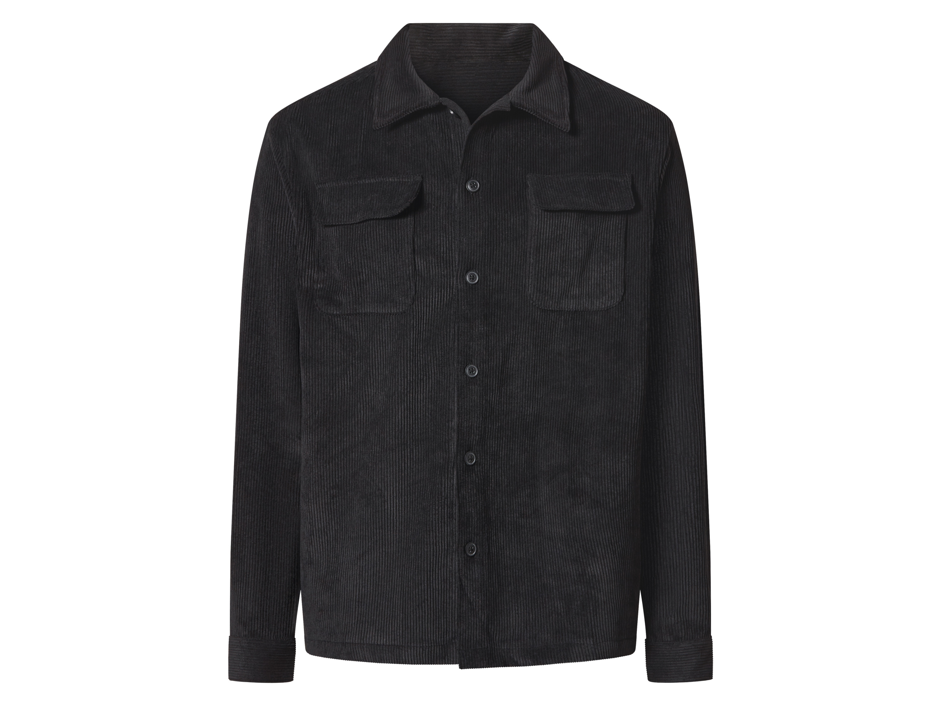 ESMARA MEN Herren Cordjacke, mit Brusttaschen (Schwarz, XL(56/58))