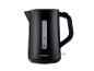 Schwarzer SilverCrest 1.7L Wasserkocher mit Wasserstandsanzeige.