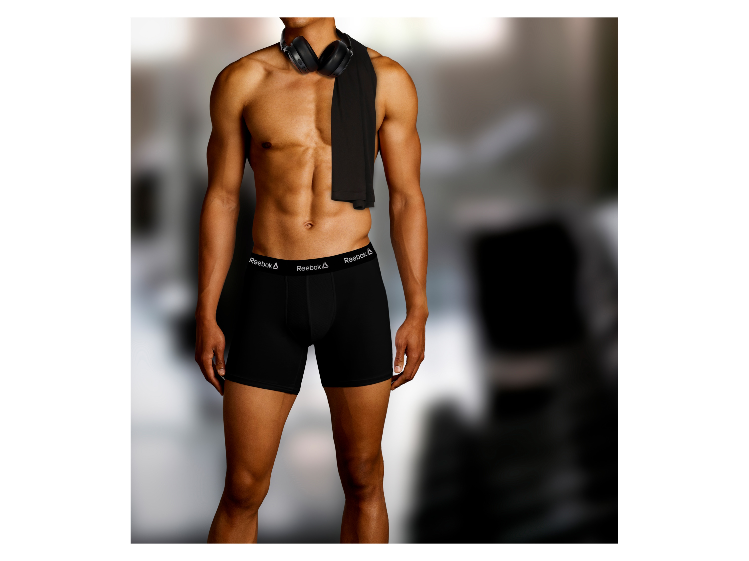 Thumbnail - Reebok Herren Boxershorts, 2 Stück (Schwarz, M (48/50))