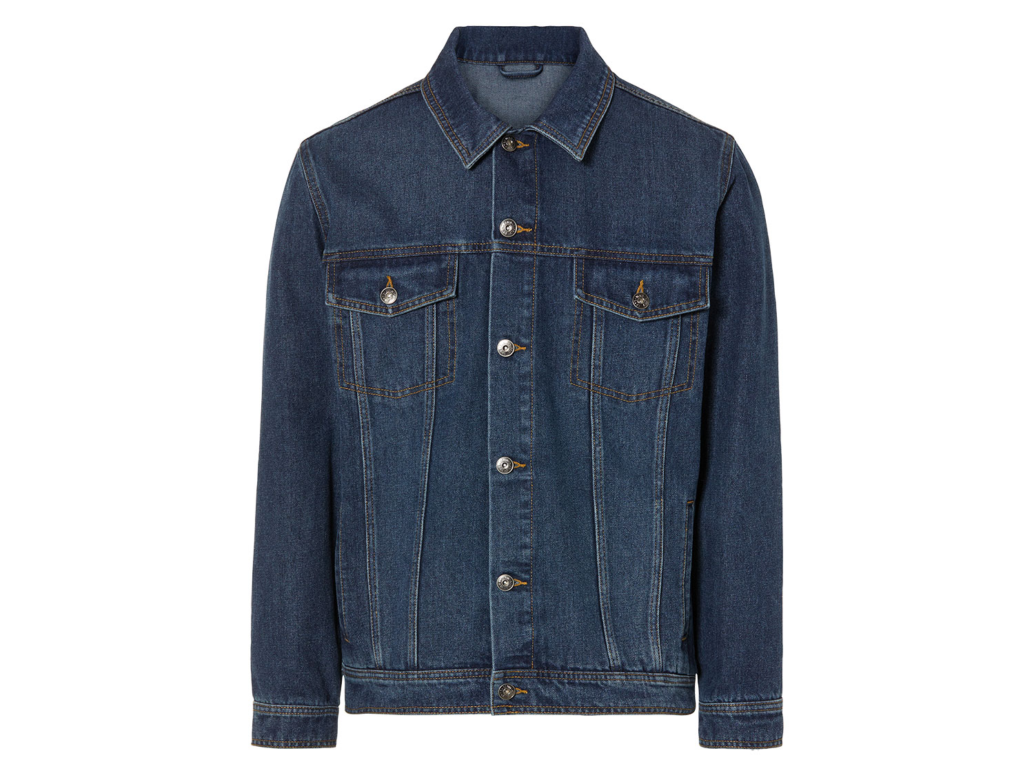 LIVERGY® Herren Jeansjacke (Mittelblau, S (44/46)) | 04335747021329