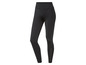 Schwarze Leggings mit Mesh-Einsätzen zum Sport.