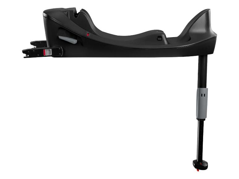 Schwarze Babyschalenbasis mit verstellbarem Stützfuß