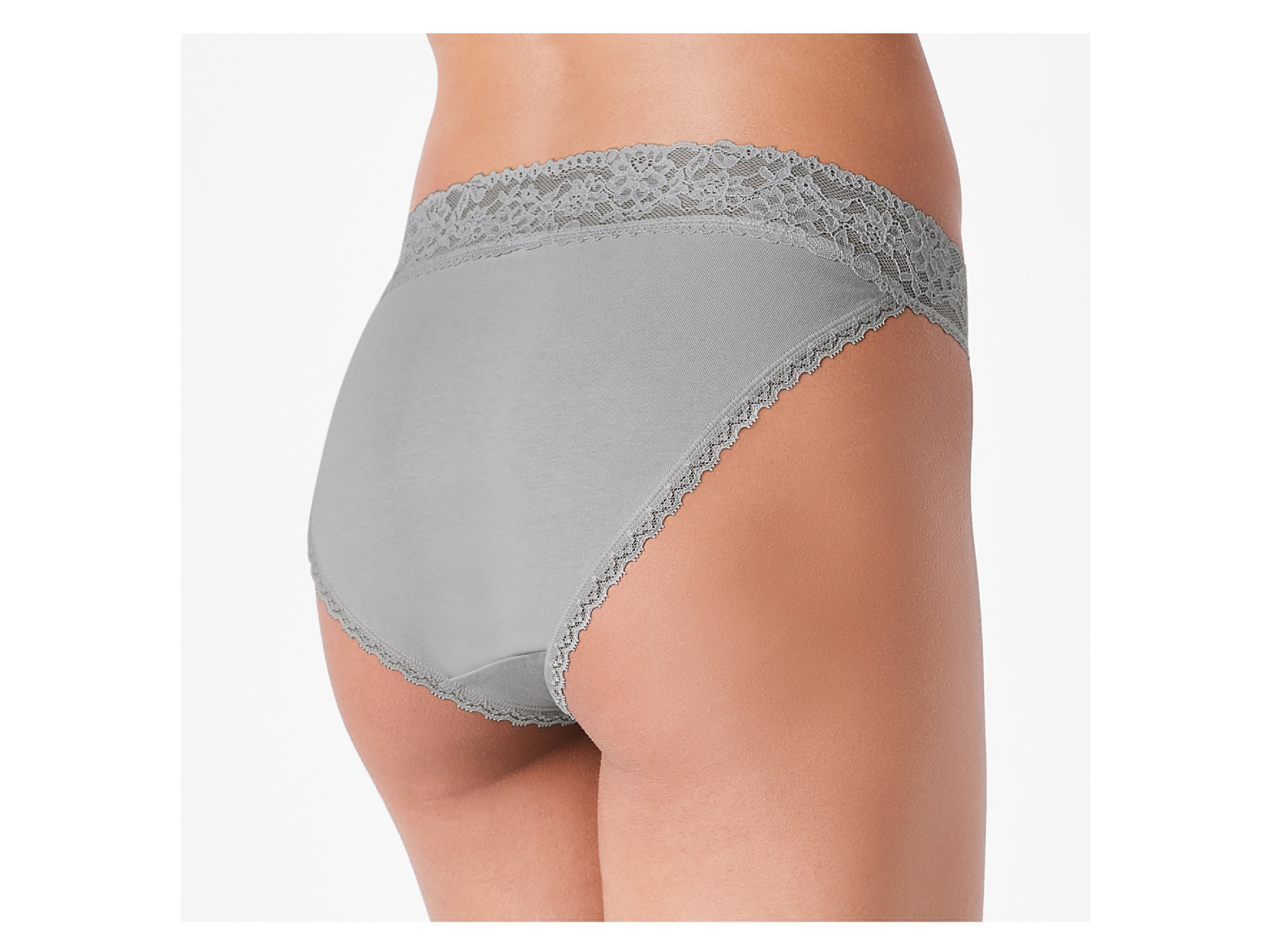 Thumbnail - esmara® Damen Slips mit Spitze, 5 Stück (navy / dunkelgrau / hellgrau, S (36/38))