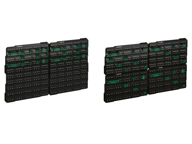 PARKSIDE Lochwände mit grünen Haken zur Werkstattaufbewahrung