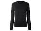 Schwarzer Langarm-Pullover mit Rundhalsausschnitt