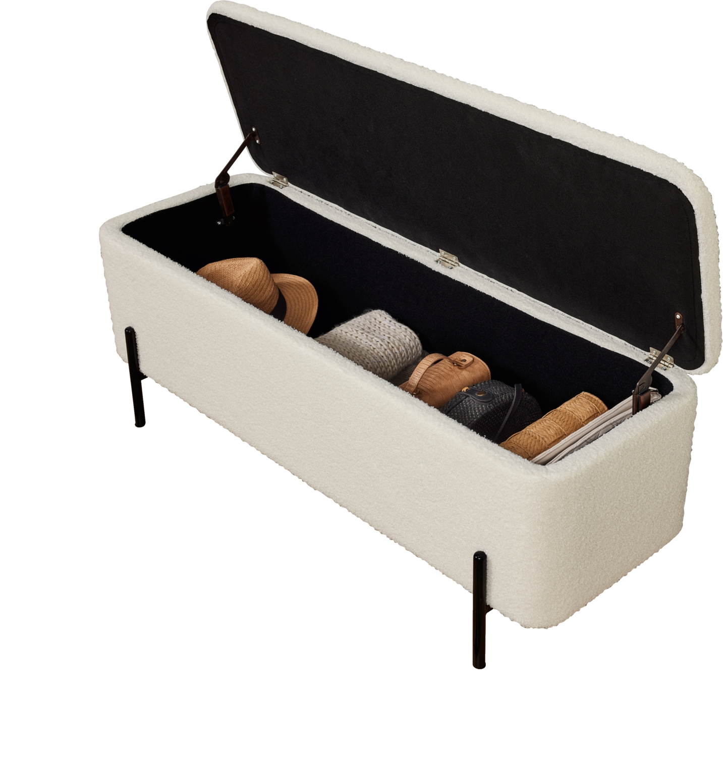 Thumbnail - LIVARNO® Polsterbank mit Teddybezug und Metallbeinen