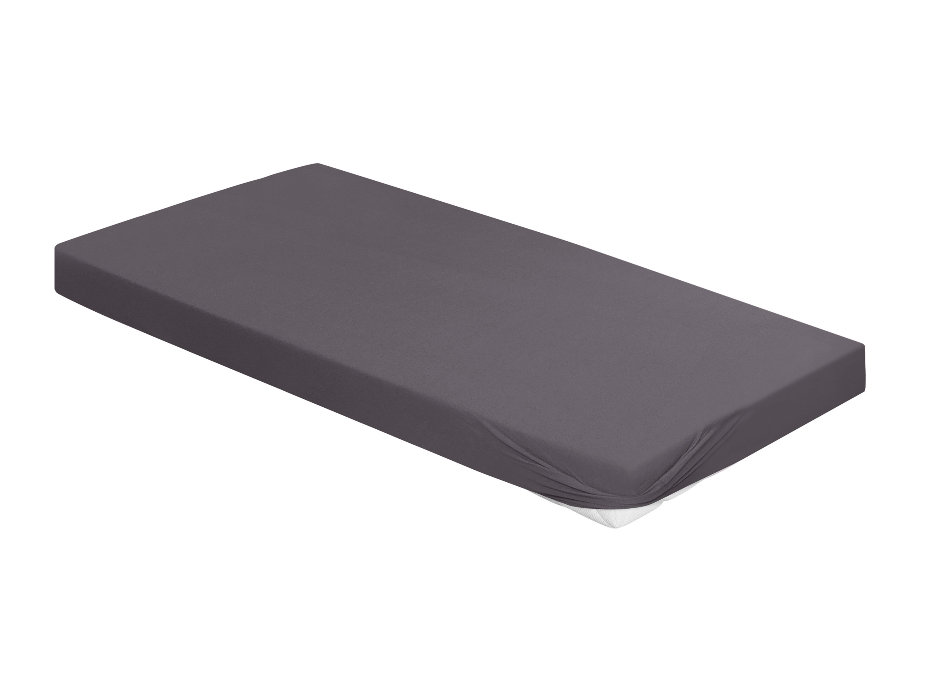 BIERBAUM Jersey Spannbetttuch 1002 (12 titan, 150 x 200 cm) – Bild 2 von 4