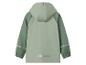 Grüne Kinderregenjacke mit reflektierenden Streifen, Rückansicht