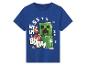 Blaues Minecraft T-Shirt mit Creeper und TNT.