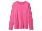 Pinkes Langarm-T-Shirt mit Brusttasche