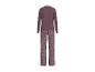 Damen-Pyjama mit lila Hose mit Sternenmuster und lila Langarm-Oberteil.