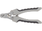 Grauer und schwarzer Tiernagelknipser mit ergonomischen Griffen und Feder.