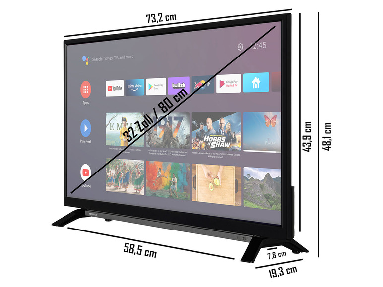 Gehe zu Vollbildansicht: TOSHIBA 32LA2B63DAX 32 Zoll Fernseher / Smart TV (Full HD, HDR, Triple-Tuner, Bluetooth) - Bild 3