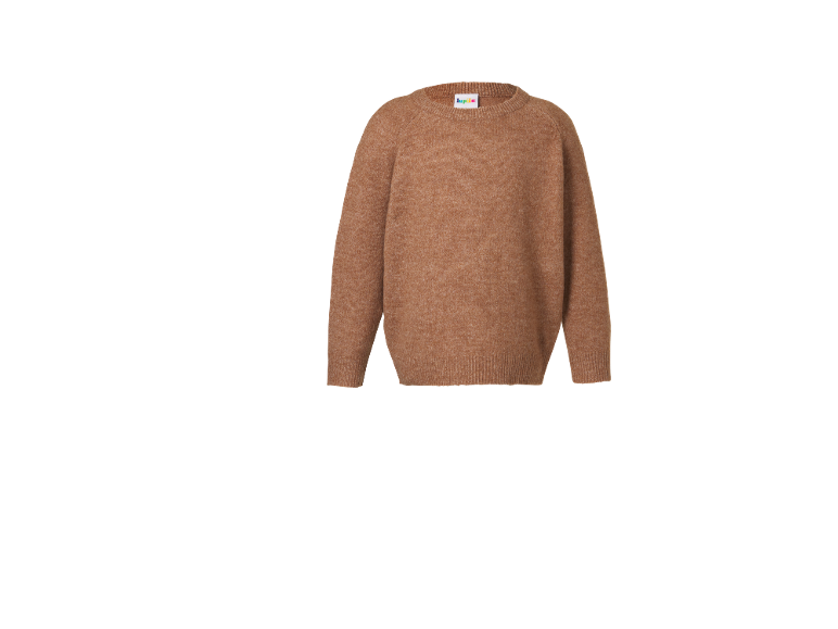 Brauner Kinder-Feinstrickpullover