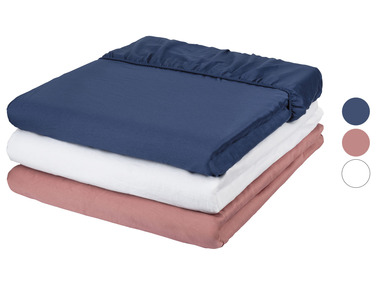LIVARNO home Satin Spannbettlaken, 180-200 x 200 cm