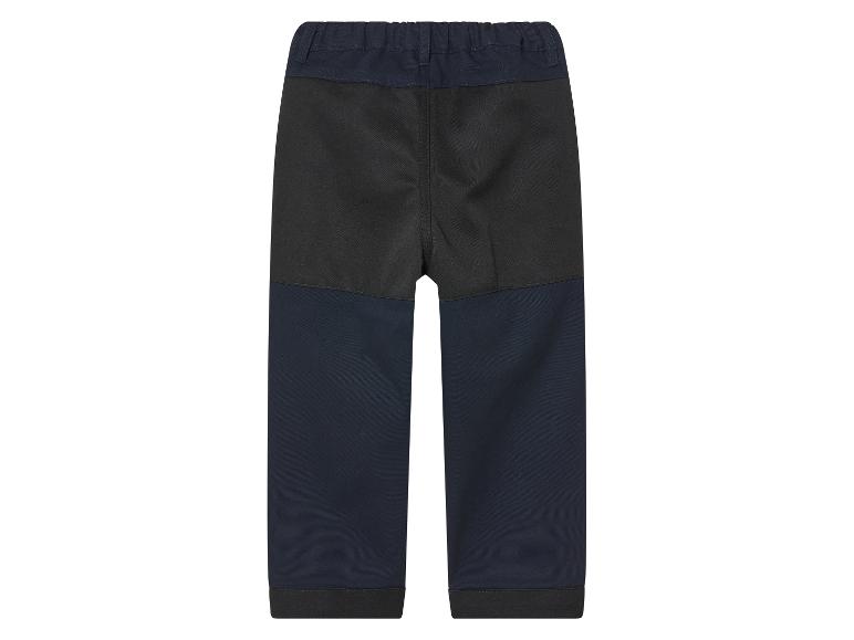 Kinderhose, zweifarbig, dunkelblau und schwarz.